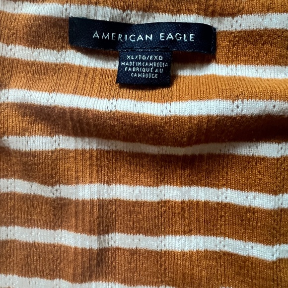 American Eagle Outfitters Burnt Orange and White Striped Tank Top Size XL - Picture 3 of 5